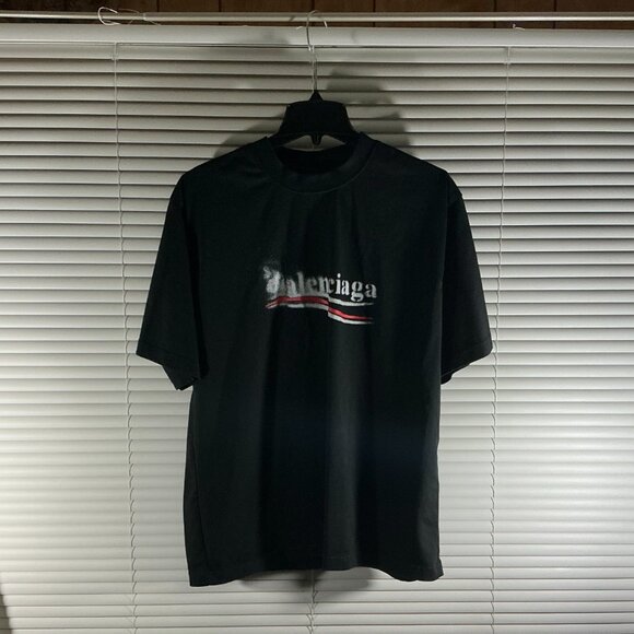 Black Balenciaga fade tee - Picture 1 of 6
